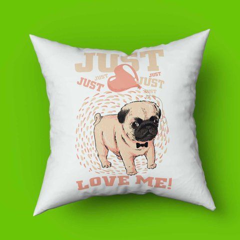 Подушка з принтом для коханої \ коханого JUST LOVE ME 35х35 1513-1 фото