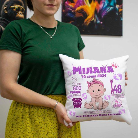 подушка метрика 35х35 25251111 фото