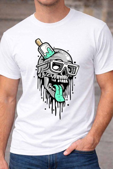 Футболка чоловіча з принтом Skull Art A51-1 фото