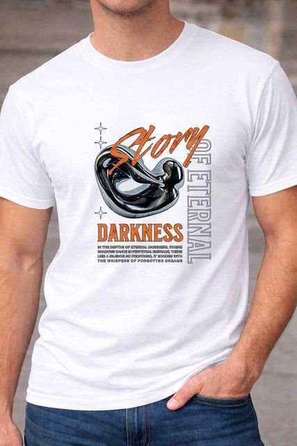 Чоловіча чоловіча футболка з принтом Glory of Darkness у темному стилі A150-1 фото