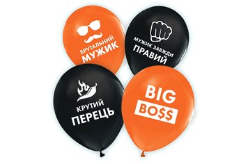 Латексні повітряні кульки 12" (30см) "Крутий перець" асорті ТМ "Твоя Забава" 50шт. Дер8081 фото