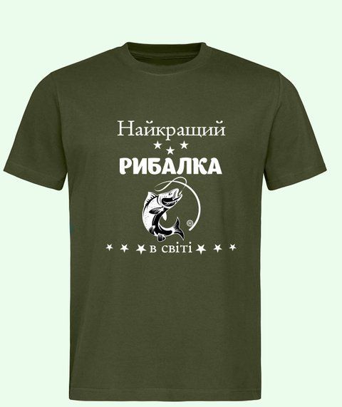 Футболка з принтом для рибака F90-2 фото