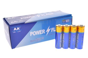 Батарейки Power Flash super Alkaline AA LR06 шрінка 40 шт. Різ1657 фото