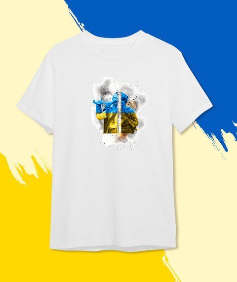 футболка Патріотична Козак Білий XS Чоловікам 465-1 фото