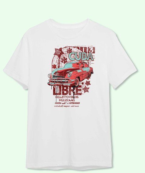 Футболка з принтом Cuba Retro Car F57-2 фото