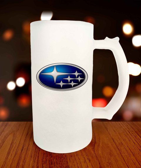 Бокал для пива з принтом автомобільна марка Subaru 3362-1 фото