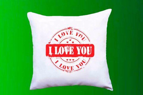 Подушка з принтом для коханою LOVE YOU p2-1 фото