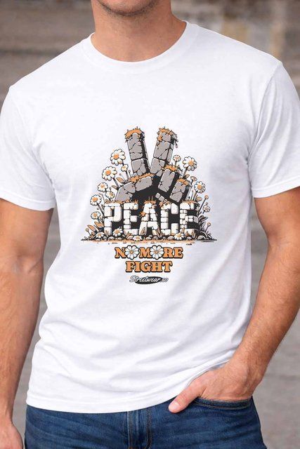 Чоловіча чоловіча футболка з написом Peace у мінімалістичному дизайні A213-1 фото