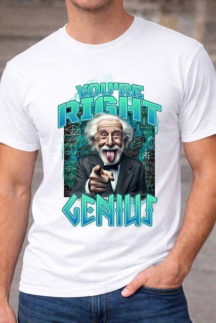 Чоловіча чоловіча футболка з принтом Real Genius у ретро-стилі A236-1 фото