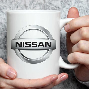 Чашка с принтом марки автомобиля Nissan 3470-1 фото