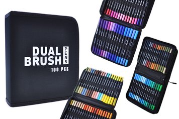 Набір акварельних маркерів Color Pencil 100 кольорів DW-100 чохол Кнц5600 фото