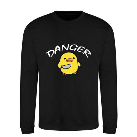Світшот на флісі преміум якості З прикольним принтом Danger 17043-36 фото