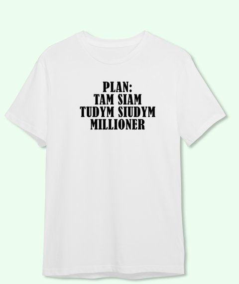 Футболка з приколом Plan tam siam milioner 3704-2 фото