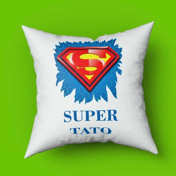 Подушка з принтом для тата SUPER TATO Подушка з принтом для тата SUPER TATO фото